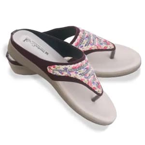 Ladies Wedge Heel Toe-Post Sandal